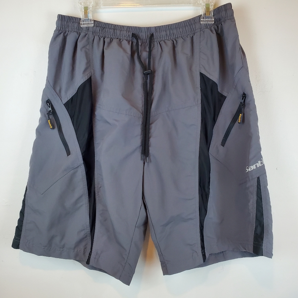Santic Mountain Biking Cycling Shorts 2XL Mens Loose Nylon Ripstop Seat Padding